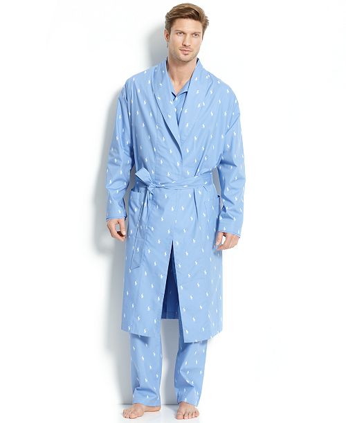 alfani Polo Ralph Lauren Men's All Over Polo Player Robe Men's Fashion & Accessories