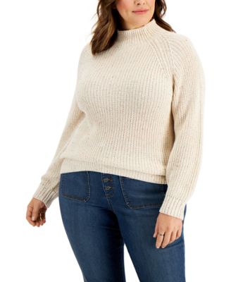 mock turtleneck sweaters plus size
