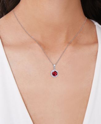 red sapphire pendant