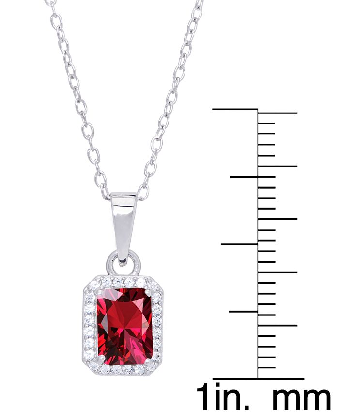 Macy's Red Spinel (11/2 ct. t.w.) & LabCreated White Sapphire (1/8 ct