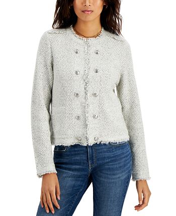 Frayed trim sweater discount
