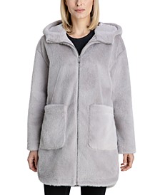 Women's Hooded Faux-Fur Coat