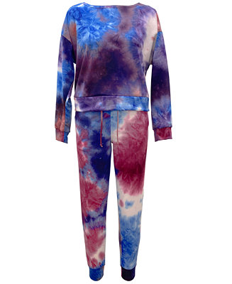 Jenni Women's Tie-Dyed Loungewear Set, Created for Macy's & Reviews ...