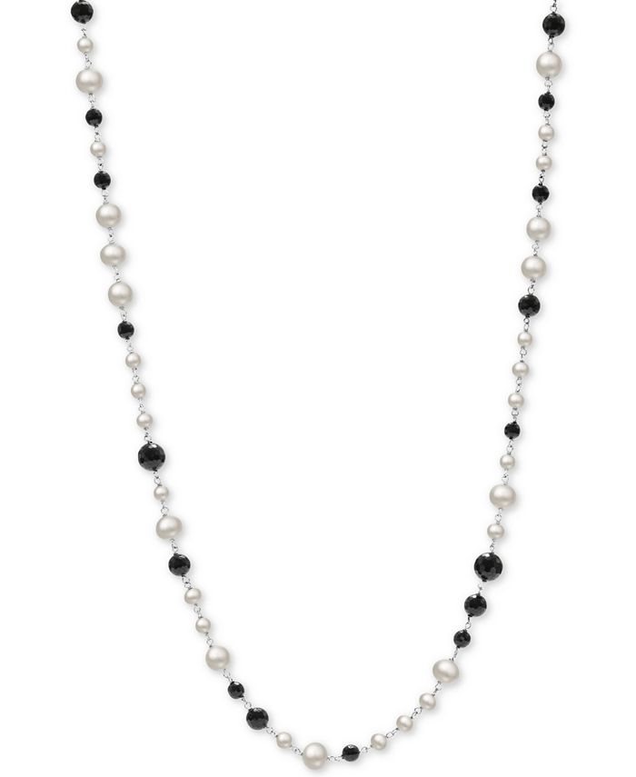 Macy's black discount pearl necklace