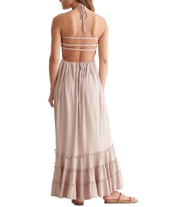 Lucky Brand Cotton Embroidered Tiered Maxi Dress - Macy's