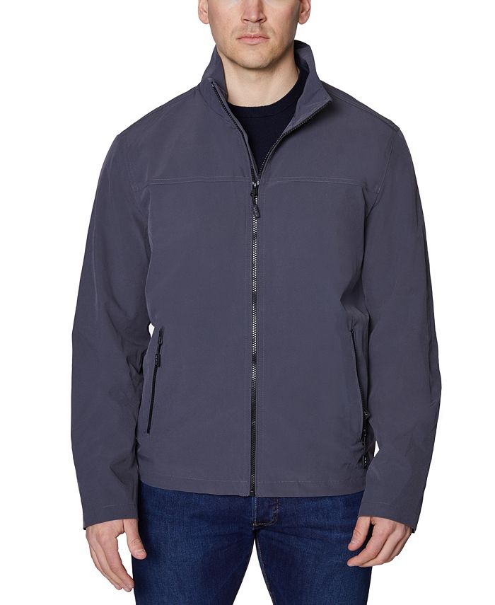 Halifax Men's Big and Tall Poly Zip Front Jacket Macy's