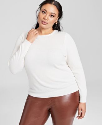 macys cashmere sweaters plus size