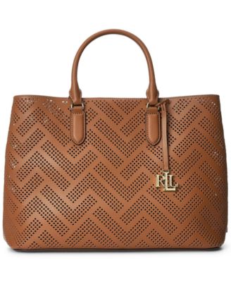 ralph lauren perforated tote