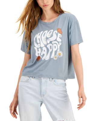 Grayson Threads Black - Juniors' Choose Happy T-Shirt