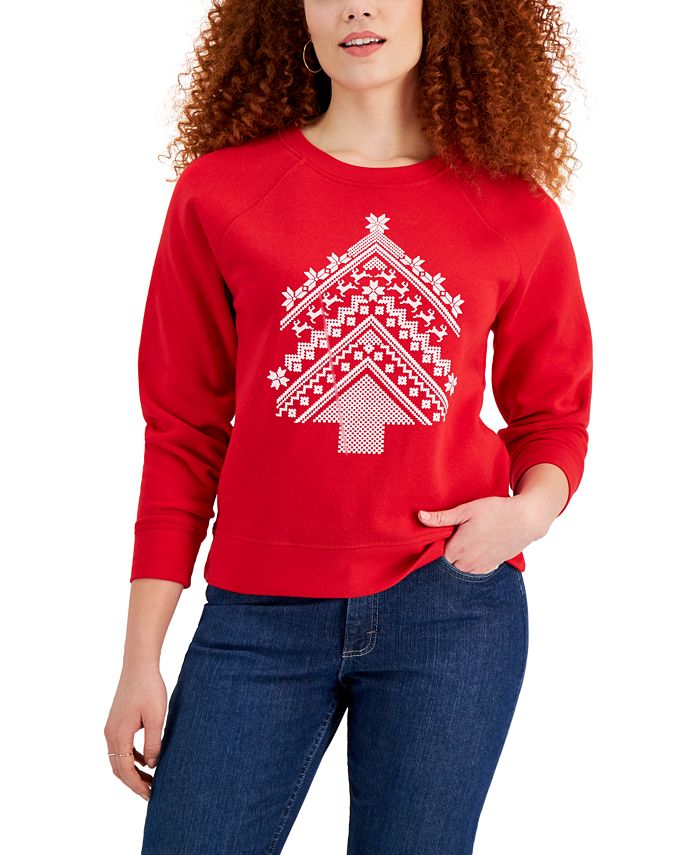 Holiday graphic sweatshirt cheap