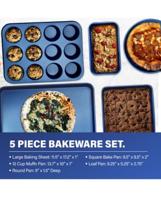 15-Piece Ultra-Durable Non-Stick Diamond Infused Cookware and Bakeware Set