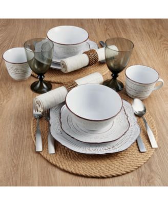 Isabella 16 Pc. Dinnerware Set, Service for 4