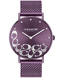 Women's Perry Purple Stainless Steel Mesh Bracelet Watch, 36mm