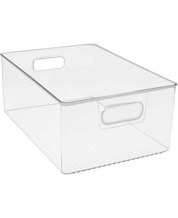 Sorbus Plastic Storage Bins Stackable Clear Pantry Organizer Box Bin  Containers for Organizing Kitchen Fridge, Food, Snack Pantry Cabinet,  Fruit