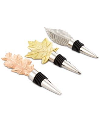 Thirstystone - Metal Leaf Bottle Stoppers, Set of 3