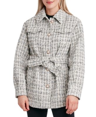 Laundry by Shelli Segal - Embellished Tweed Shirt Jacket