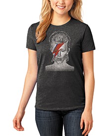 Women's David Bowie Aladdin Sane Word Art Premium T-shirt