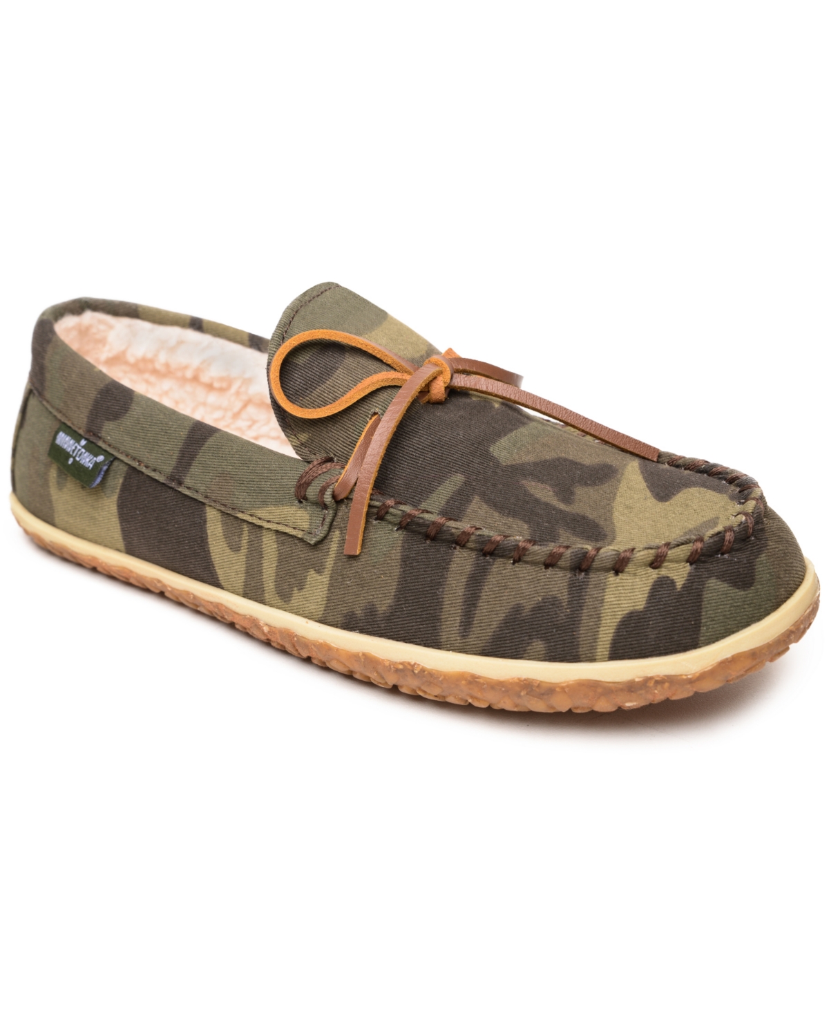 Men's Tomm Moccasin Slippers - Green Camo Print