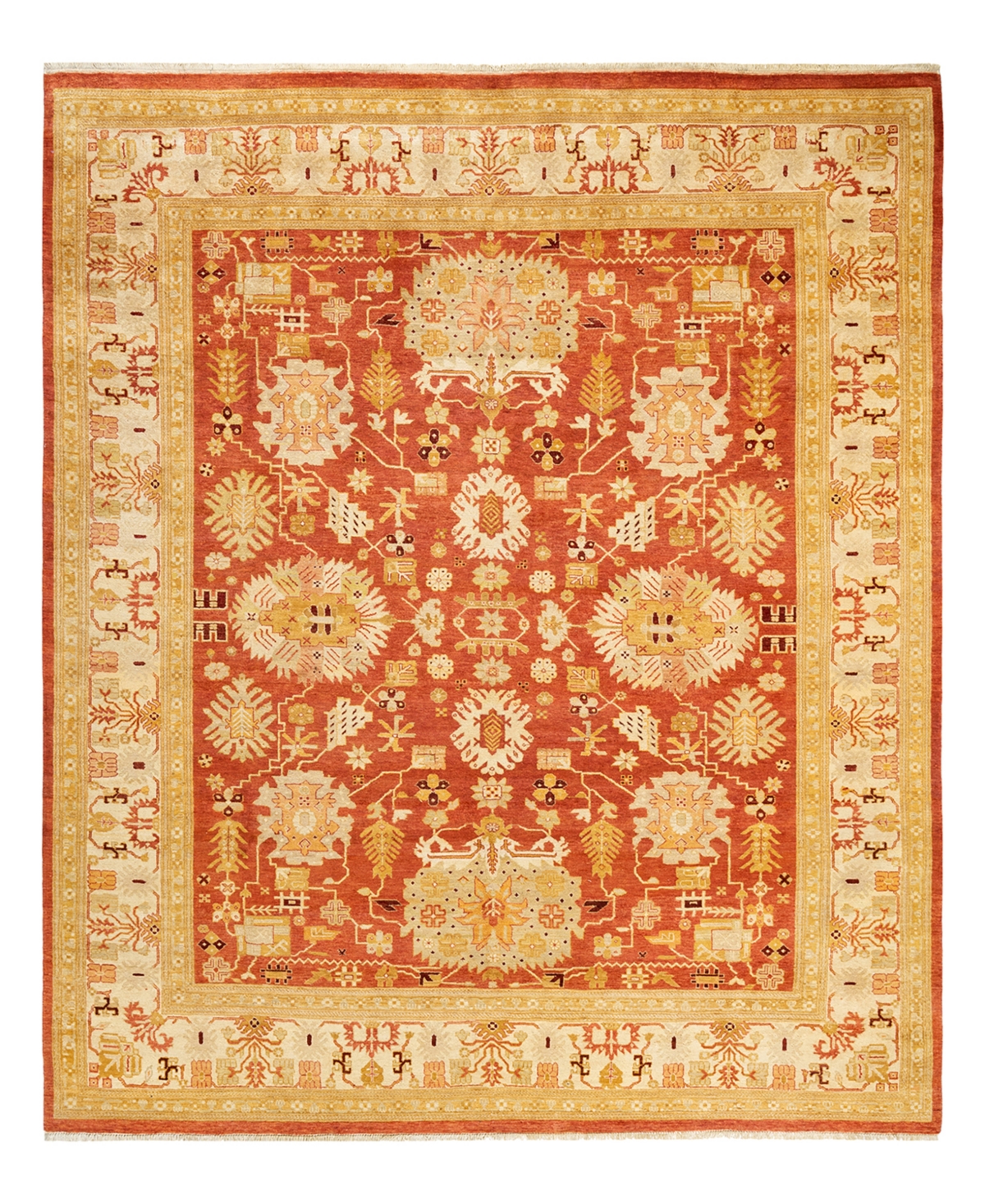 Closeout! Adorn Hand Woven Rugs Eclectic M1749 8'1in x 9'6in Area Rug - Orange