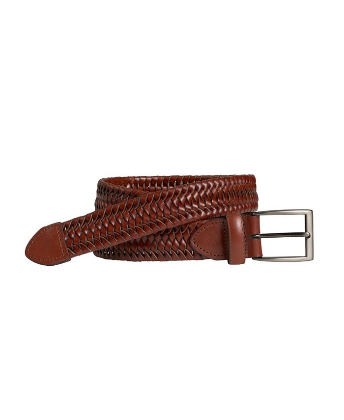 Johnston & Murphy Men's Leather Braided Belt - Macy's