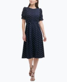 Polka-Dot Midi Dress