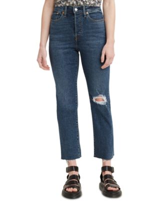 Photo 1 of [Size 6 X Short- 28x28] Levi's® Women's Wedgie Straight-Leg Cropped Jeans In Long Length- Blue