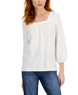 macys plus size white blouses