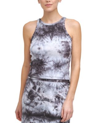 DKNY - Women's High-Neck Tie-Dyed Top