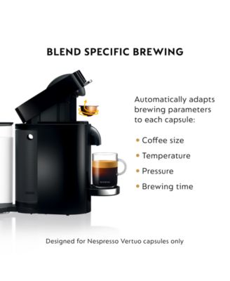 Vertuo Plus Deluxe Coffee and Espresso Machine by De'Longhi in Black