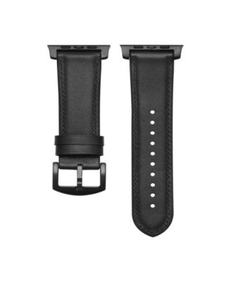 Men's and Women's Genuine Black Leather Band for Apple Watch 42mm