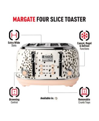 Haden Margate Poodle and Blonde 4-Slice, Wide Slot Toaster with