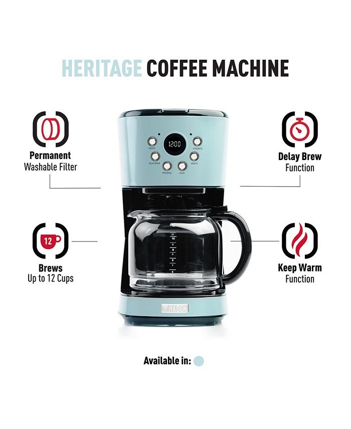Haden Heritage 12Cup Programmable Coffee Maker with Strength Control