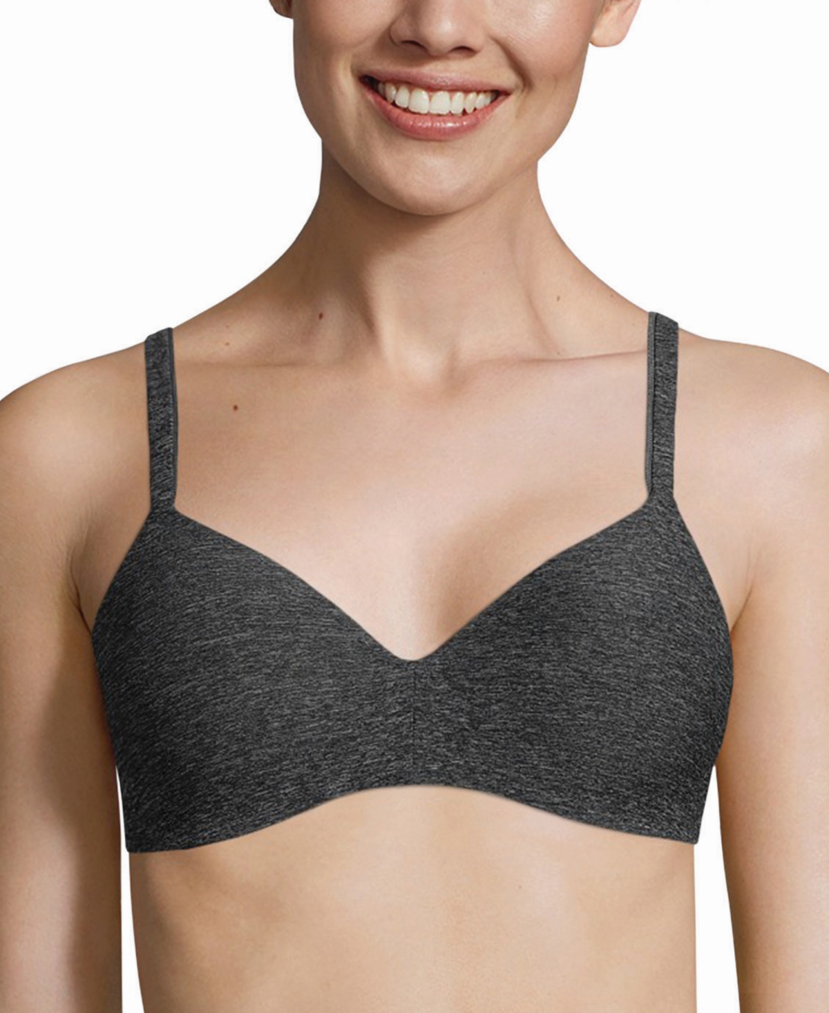 Hanes Ultimate Soft T-Shirt Concealing Wirefree Bra with Cool Comfort HU03