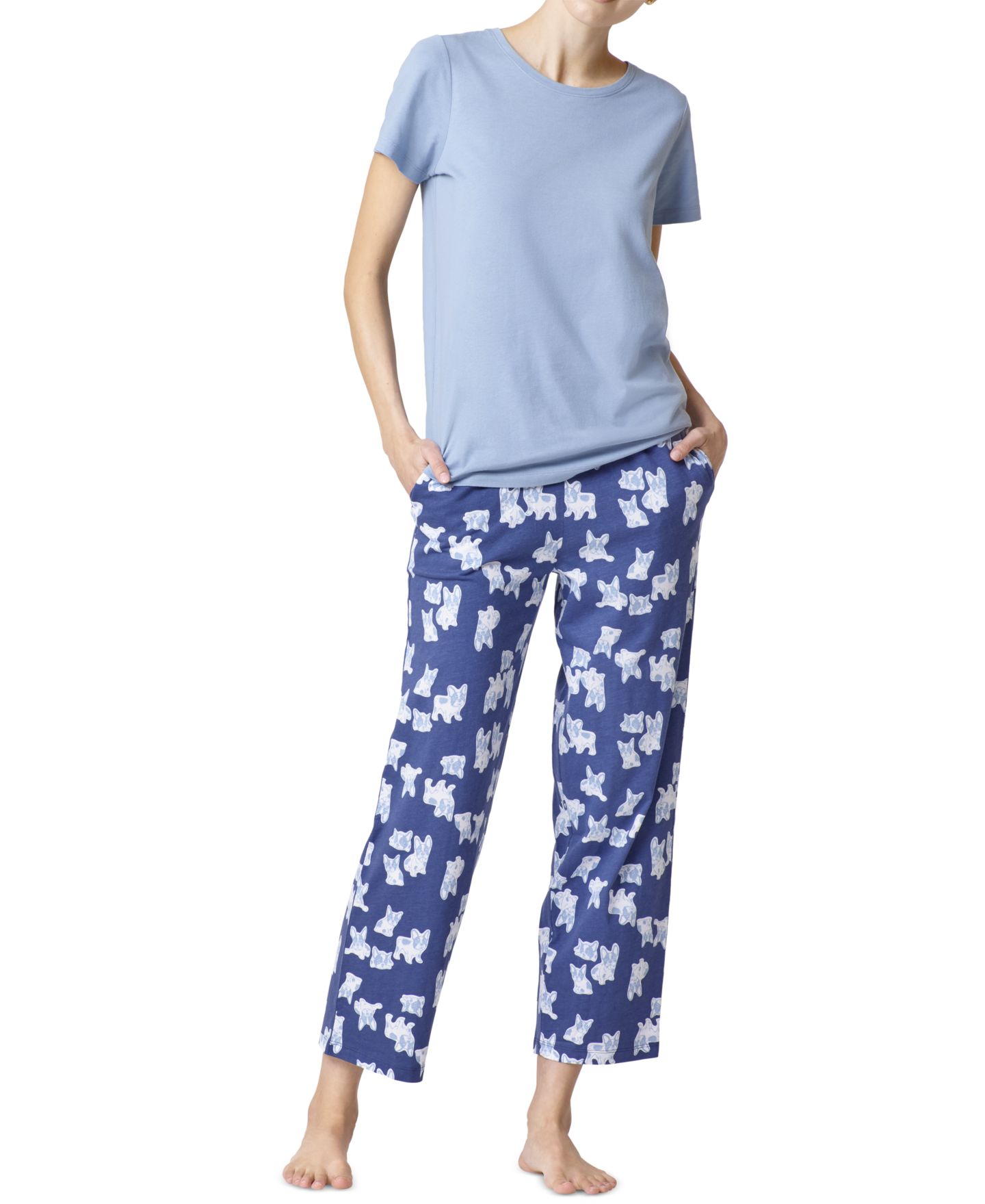 Женские брюки Hue Sleepwell Basic Tee and Pant Separates with Temperature Regulating Technology, цвет: Анималистичный — фото 3