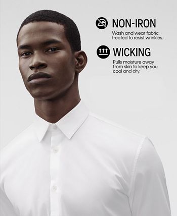Calvin Klein - Men's Slim-Fit Non-Iron Performance Dress Shirt