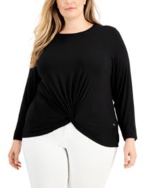 Plus Size Twist-Hem Top