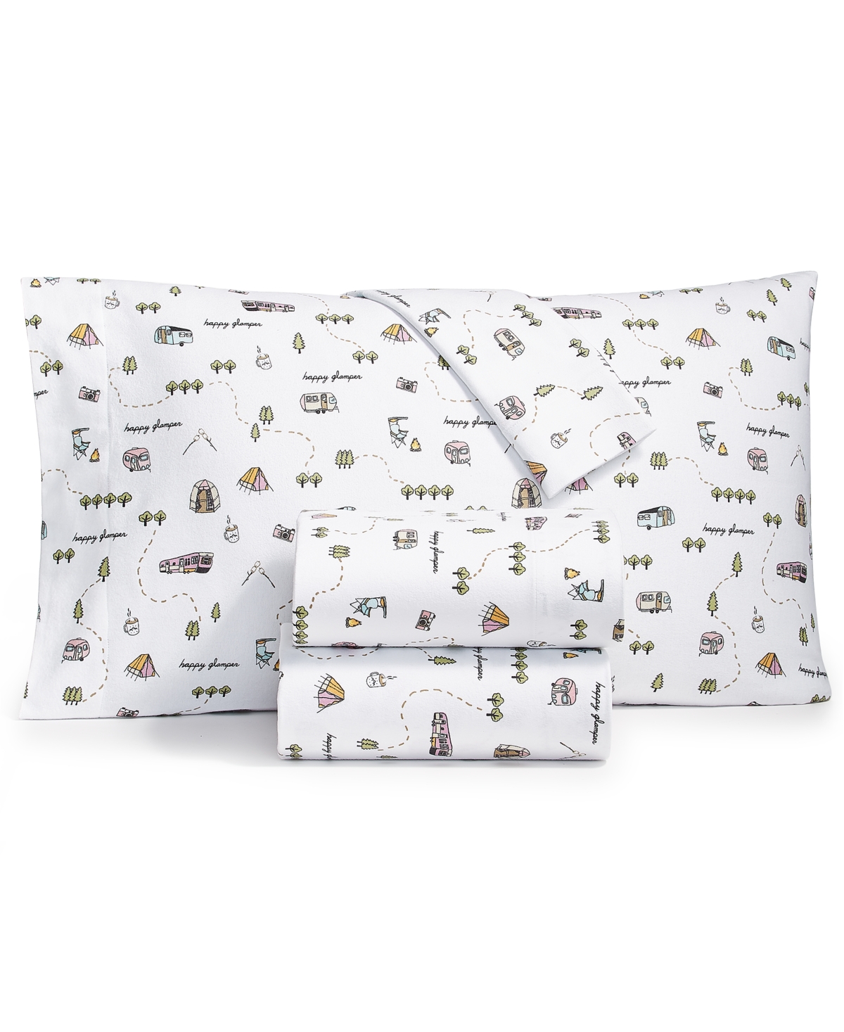 UPC 733003540937 product image for Whim by Martha Stewart Collection Flannel Cotton 4-Pc. Full Sheet Set, Created f | upcitemdb.com