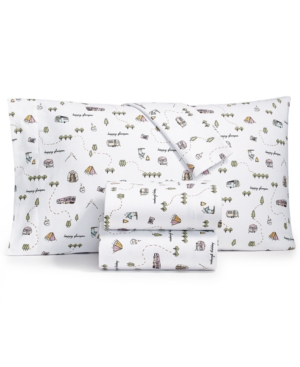 MARTHA STEWART COLLECTION WHIM BY MARTHA STEWART COLLECTION FLANNEL COTTON 4-PC. FULL SHEET SET, CREATED FOR MACY'S BEDDING