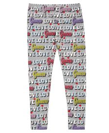 Toddler Girls All-over Foil Print Logo Jersey Leggings