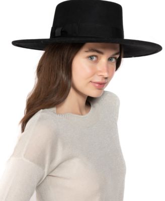 Wool Felt Telescope Floppy Hat 