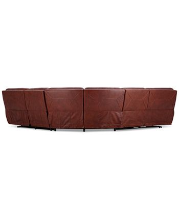 Furniture - Thaniel 5-Pc. Leather Sectional with 2 Power Recliners