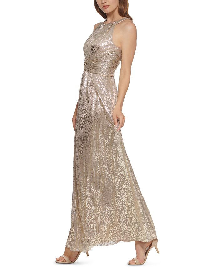 Eliza J Metallic AnimalPrint Gown Macy's