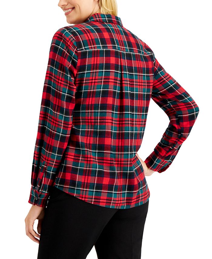 Charter Club Plaid Flannel Shirt, Created for Macy's Macy's