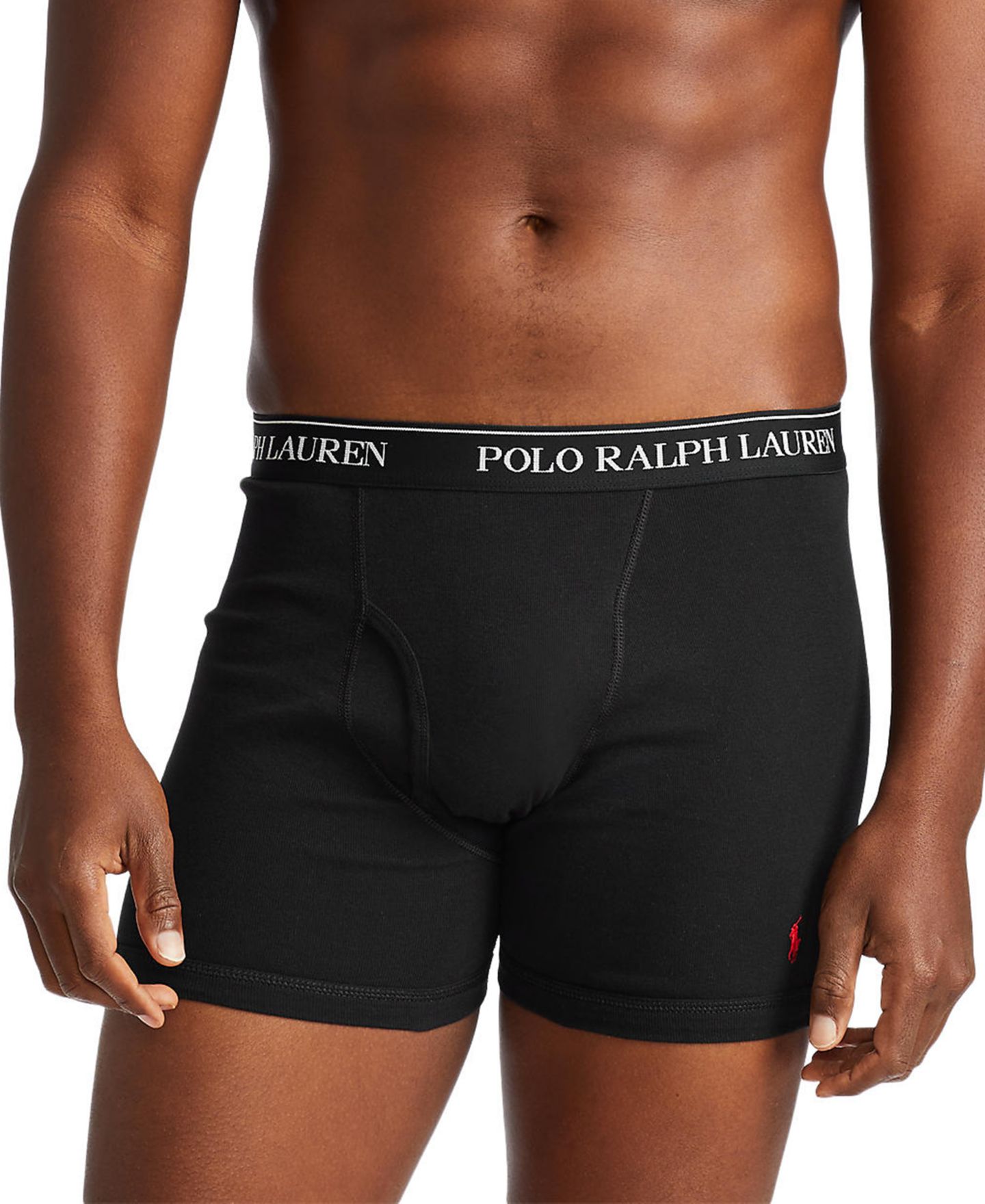 Трусы-боксеры для мужчин, хлопок, 3 шт. — Polo Ralph Lauren, цвет: Чёрный / Серый — фото 7