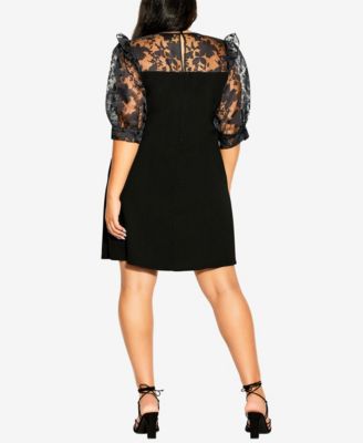 City Chic Plus Size Sweet Organza Dress 