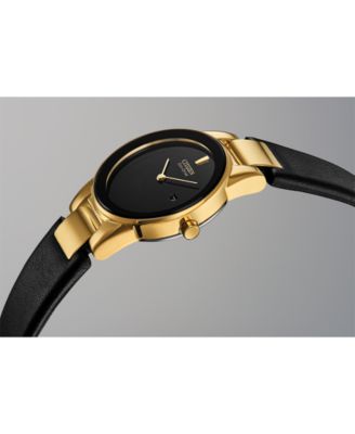 Eco-Drive Women's Axiom Black Leather Strap Watch 30mm