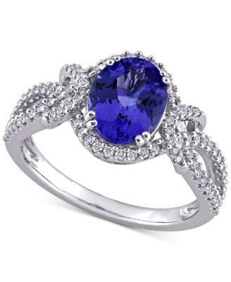 Macy's - Tanzanite (1-4/5 ct. t.w.) & Diamond (1/3 ct. t.w.) Openwork Statement Ring in 14k White Gold