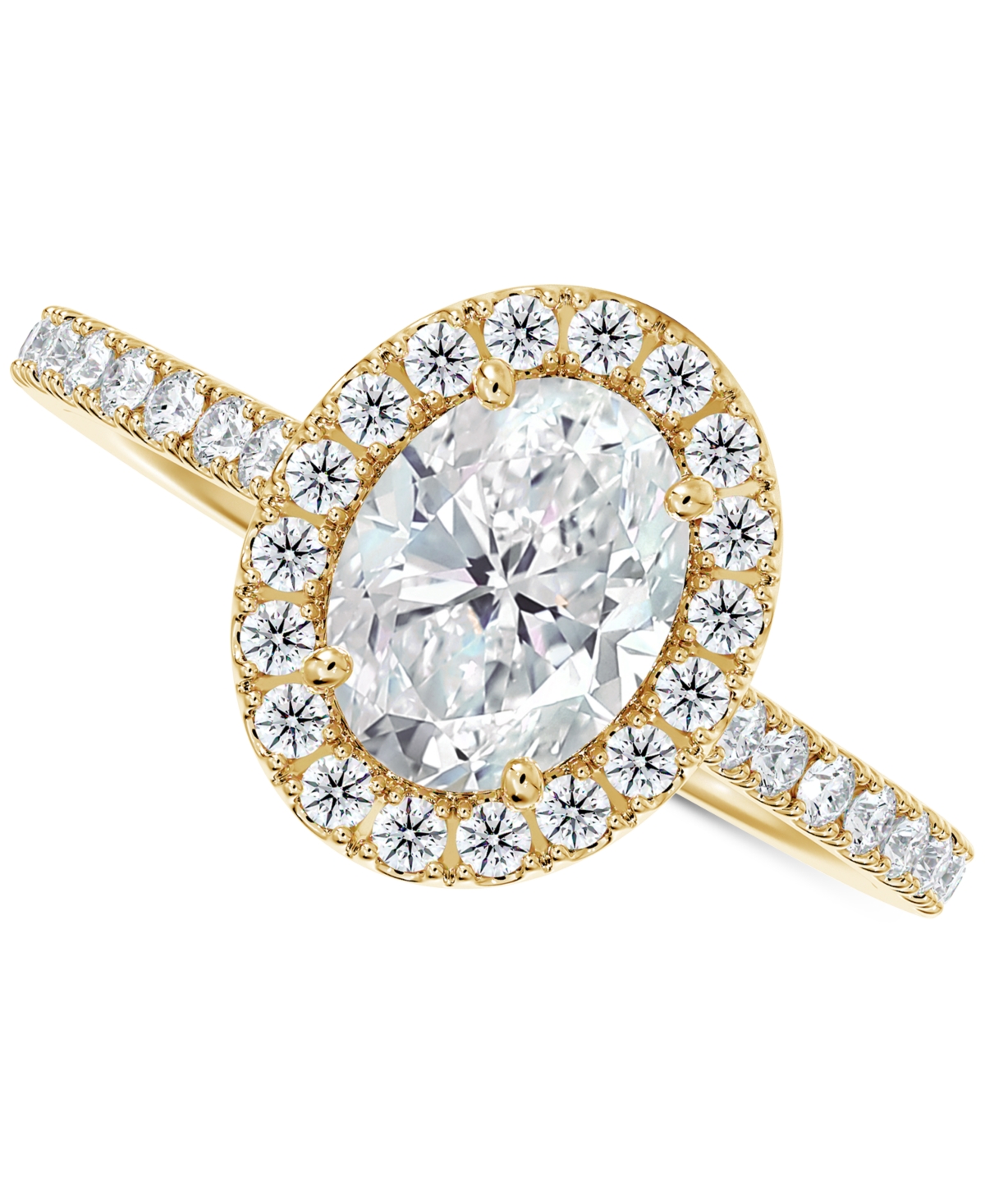 Portfolio by De Beers Forevermark Diamond Oval Halo Engagement Ring (1 ct. t.w.) in 14k Gold - Yellow Gold
