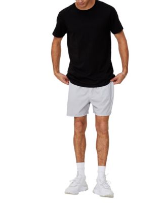 mens gray shorts outfit