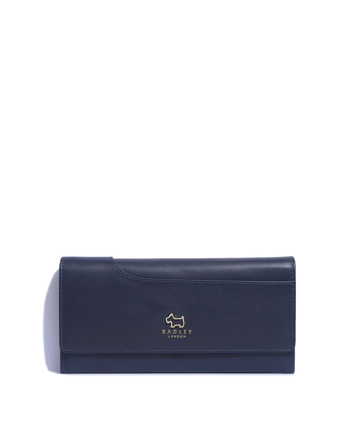 Women's Large Flap Over Bifold Matinee Wallet - Dark Blue